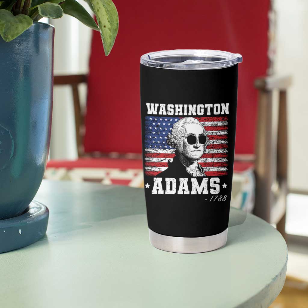 George Washington 1788 Tumbler Cup Funny 4th of July Retro President Campaign USA Flag - Wonder Print Shop
