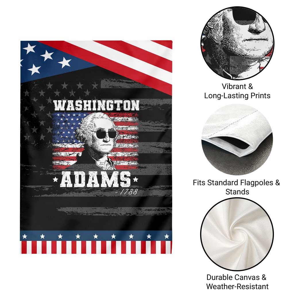 George Washington 1788 Garden Flag Funny 4th of July Retro President Campaign USA Flag