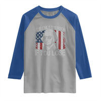 Its Only Treason If You Lose 4th Of July Raglan Shirt George Washington American Flag - Wonder Print Shop