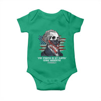 Funny 4th Of July Baby Onesie George Washington Stay Strapped Or Get Clapped USA Flag - Wonder Print Shop