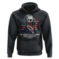 Funny 4th Of July Hoodie George Washington Stay Strapped Or Get Clapped USA Flag - Wonder Print Shop