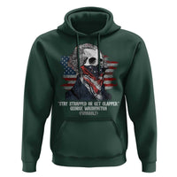 Funny 4th Of July Hoodie George Washington Stay Strapped Or Get Clapped USA Flag - Wonder Print Shop