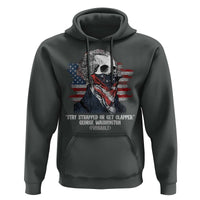 Funny 4th Of July Hoodie George Washington Stay Strapped Or Get Clapped USA Flag - Wonder Print Shop