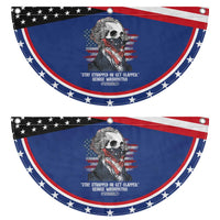 Funny 4th Of July Patriotic Fan Flag George Washington Stay Strapped Or Get Clapped USA Flag