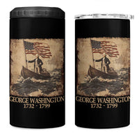 Vintage George Washington 4 in 1 Can Cooler Tumbler 4th Of July Patriotic Gift - Wonder Print Shop