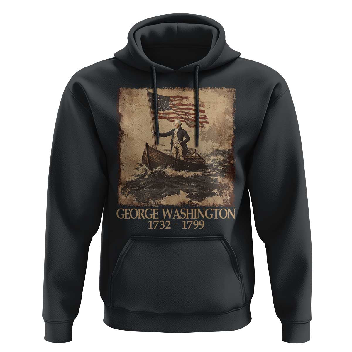 Vintage George Washington Hoodie 4th Of July Patriotic Gift - Wonder Print Shop