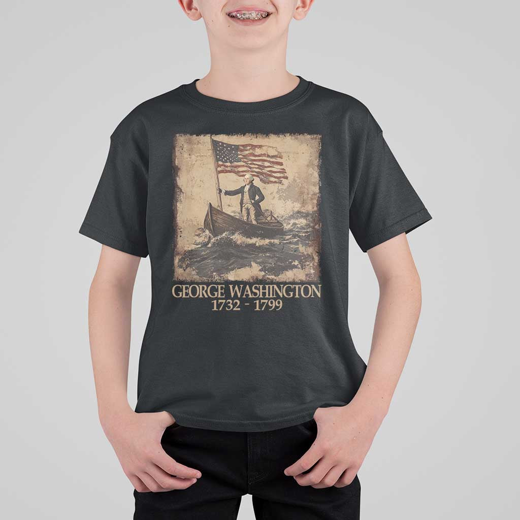 Vintage George Washington T Shirt For Kid 4th Of July Patriotic Gift - Wonder Print Shop