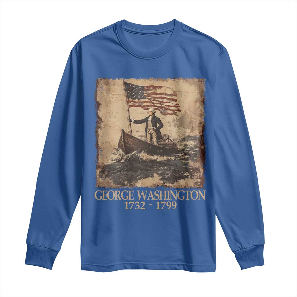 Vintage George Washington Long Sleeve Shirt 4th Of July Patriotic Gift - Wonder Print Shop