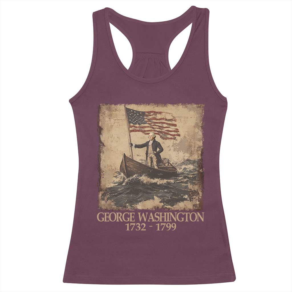 Vintage George Washington Racerback Tank Top 4th Of July Patriotic Gift - Wonder Print Shop