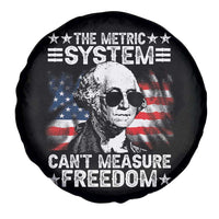Funny 4th of July The Metric System Can't Measure Freedom Spare Tire Cover George Washington American Flag - Wonder Print Shop