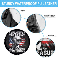 Funny 4th of July The Metric System Can't Measure Freedom Spare Tire Cover George Washington American Flag - Wonder Print Shop