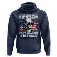 Funny 4th of July The Metric System Can't Measure Freedom Hoodie George Washington American Flag - Wonder Print Shop