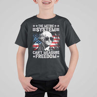 Funny 4th of July The Metric System Can't Measure Freedom T Shirt For Kid George Washington American Flag - Wonder Print Shop
