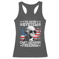 Funny 4th of July The Metric System Can't Measure Freedom Racerback Tank Top George Washington American Flag - Wonder Print Shop
