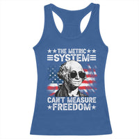 Funny 4th of July The Metric System Can't Measure Freedom Racerback Tank Top George Washington American Flag - Wonder Print Shop