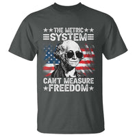 Funny 4th of July The Metric System Can't Measure Freedom T Shirt George Washington American Flag - Wonder Print Shop