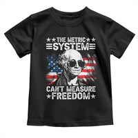 Funny 4th of July The Metric System Can't Measure Freedom Toddler T Shirt George Washington American Flag - Wonder Print Shop