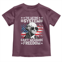 Funny 4th of July The Metric System Can't Measure Freedom Toddler T Shirt George Washington American Flag - Wonder Print Shop