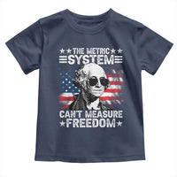 Funny 4th of July The Metric System Can't Measure Freedom Toddler T Shirt George Washington American Flag - Wonder Print Shop
