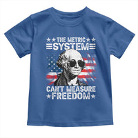 Funny 4th of July The Metric System Can't Measure Freedom Toddler T Shirt George Washington American Flag - Wonder Print Shop