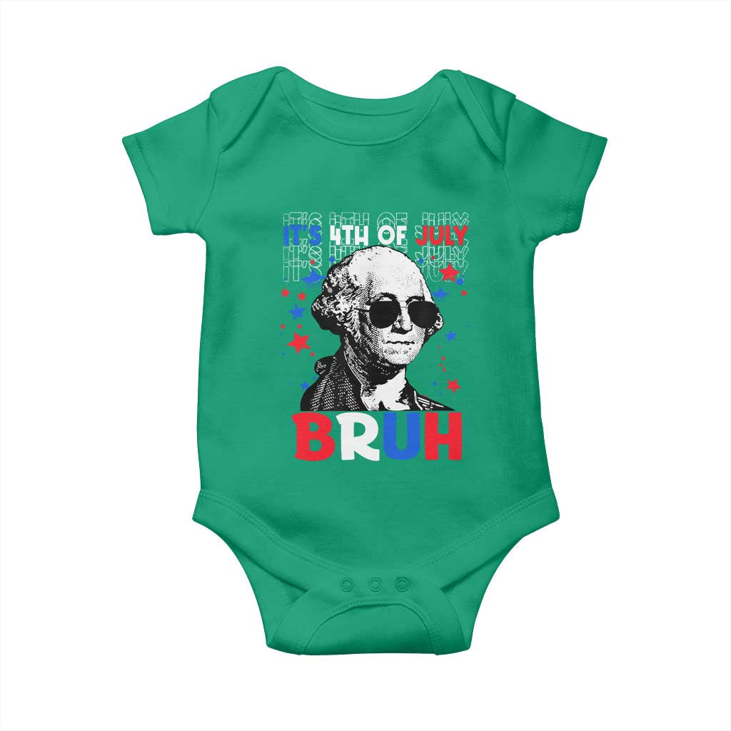 4th of July George Washington Bruh Baby Onesie - Wonder Print Shop