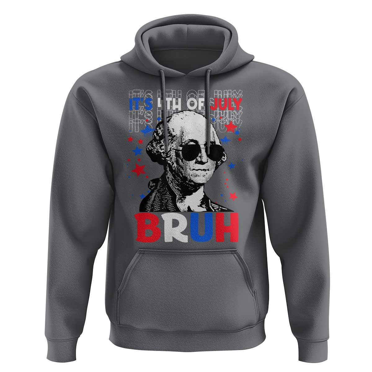4th of July George Washington Bruh Hoodie - Wonder Print Shop