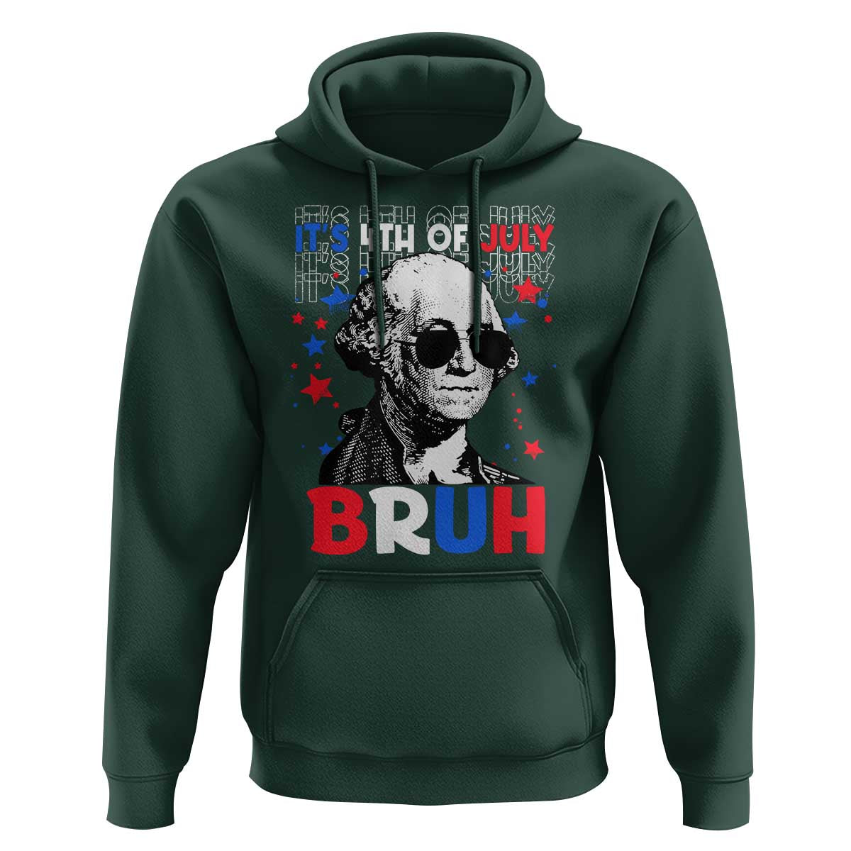 4th of July George Washington Bruh Hoodie - Wonder Print Shop