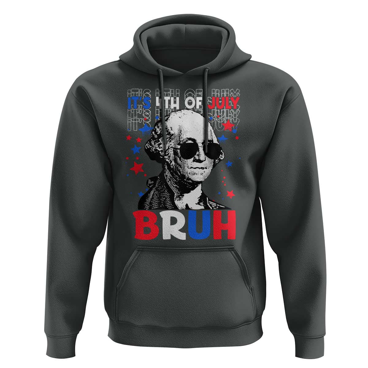 4th of July George Washington Bruh Hoodie - Wonder Print Shop