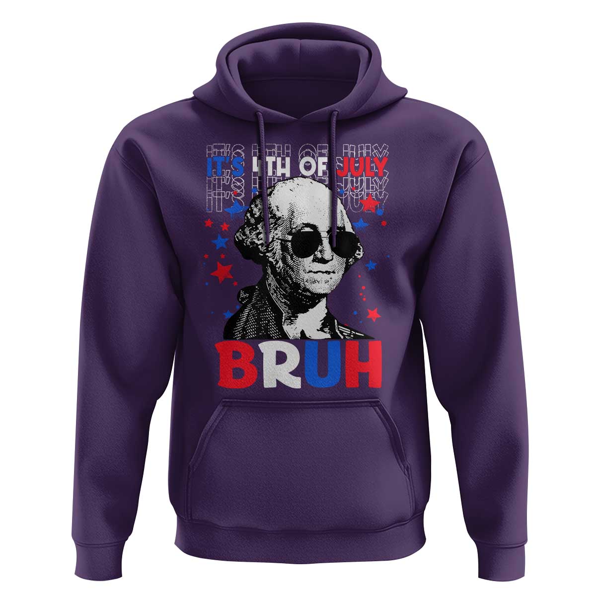 4th of July George Washington Bruh Hoodie - Wonder Print Shop