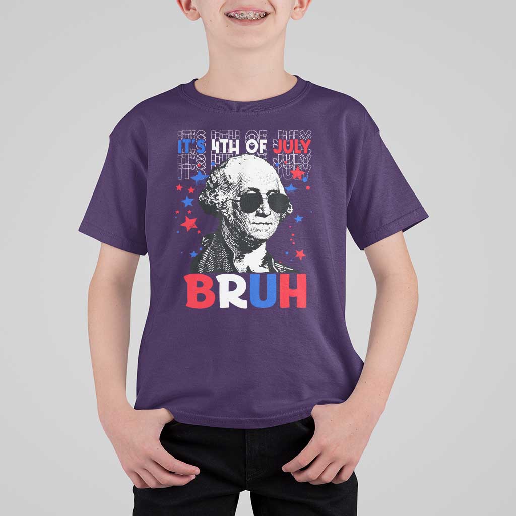 4th of July George Washington Bruh T Shirt For Kid - Wonder Print Shop