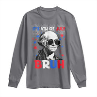 4th of July George Washington Bruh Long Sleeve Shirt - Wonder Print Shop