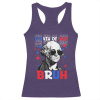 4th of July George Washington Bruh Racerback Tank Top - Wonder Print Shop
