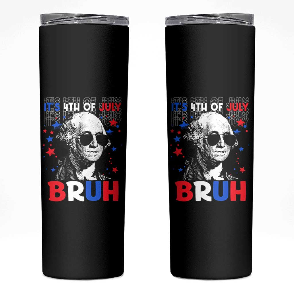 4th of July George Washington Bruh Skinny Tumbler - Wonder Print Shop