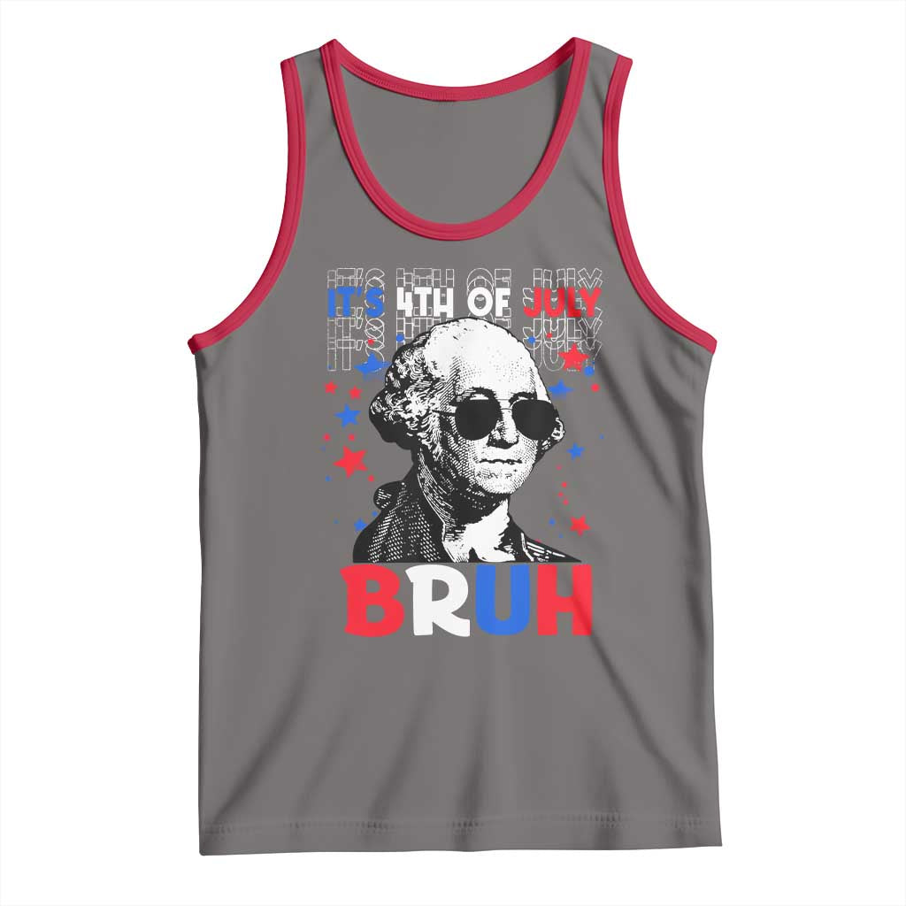 4th of July George Washington Bruh Tank Top - Wonder Print Shop