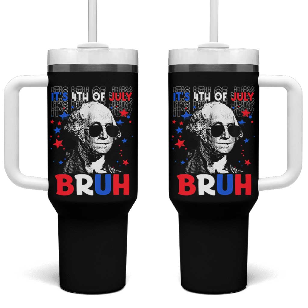 4th of July George Washington Bruh Tumbler With Handle - Wonder Print Shop