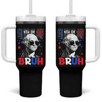 4th of July George Washington Bruh Tumbler With Handle - Wonder Print Shop