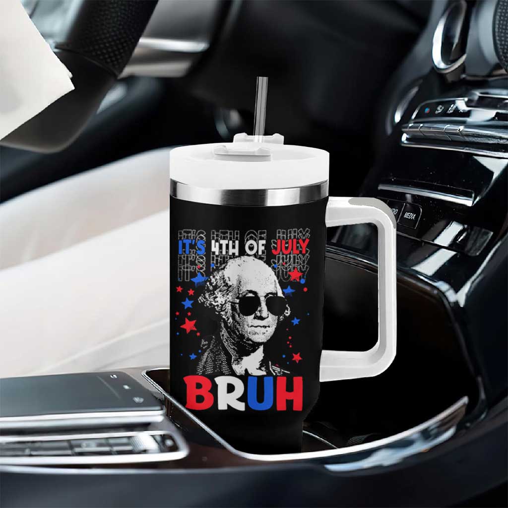 4th of July George Washington Bruh Tumbler With Handle - Wonder Print Shop