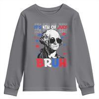 4th of July George Washington Bruh Youth Sweatshirt - Wonder Print Shop