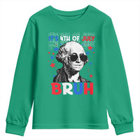 4th of July George Washington Bruh Youth Sweatshirt - Wonder Print Shop