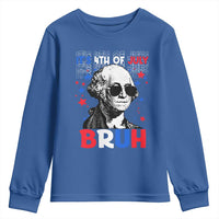 4th of July George Washington Bruh Youth Sweatshirt - Wonder Print Shop