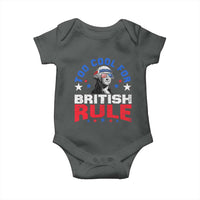 George Washington 4th of July Baby Onesie Too Cool For British Rule Red White and Blue - Wonder Print Shop