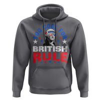 George Washington 4th of July Hoodie Too Cool For British Rule Red White and Blue - Wonder Print Shop