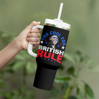 George Washington 4th of July Tumbler With Handle Too Cool For British Rule Red White and Blue - Wonder Print Shop