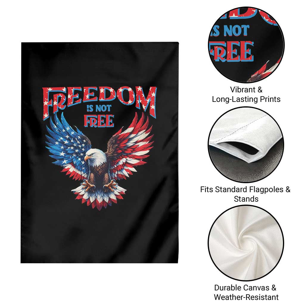 American Flag Bald Eagle Garden Flag Patriotic Eagle 4th of July Freedom Is Not Free - Wonder Print Shop