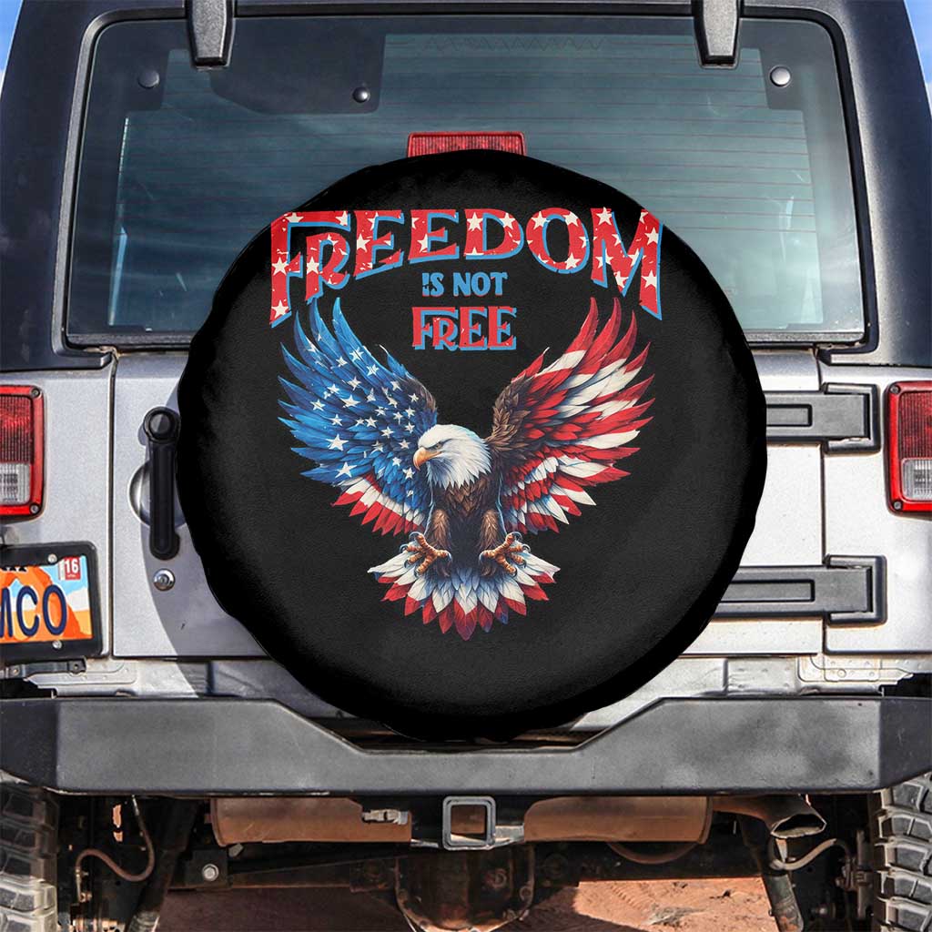American Flag Bald Eagle Spare Tire Cover Patriotic Eagle 4th of July Freedom Is Not Free - Wonder Print Shop