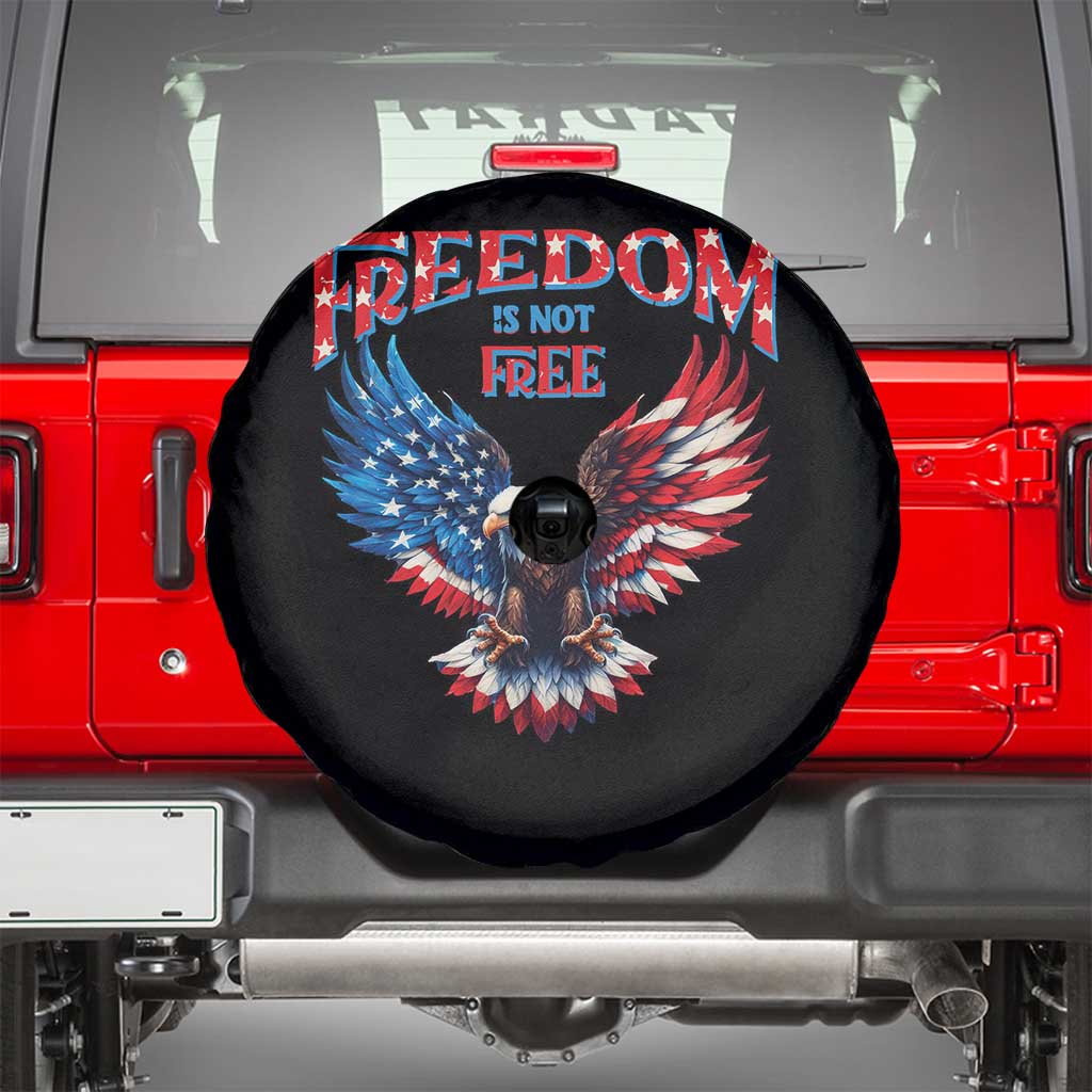 American Flag Bald Eagle Spare Tire Cover Patriotic Eagle 4th of July Freedom Is Not Free - Wonder Print Shop