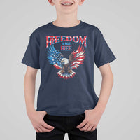 American Flag Bald Eagle T Shirt For Kid Patriotic Eagle 4th of July Freedom Is Not Free - Wonder Print Shop