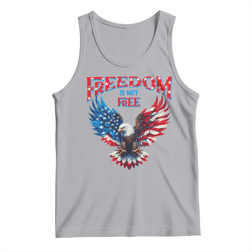 American Flag Bald Eagle Tank Top Patriotic Eagle 4th of July Freedom Is Not Free - Wonder Print Shop