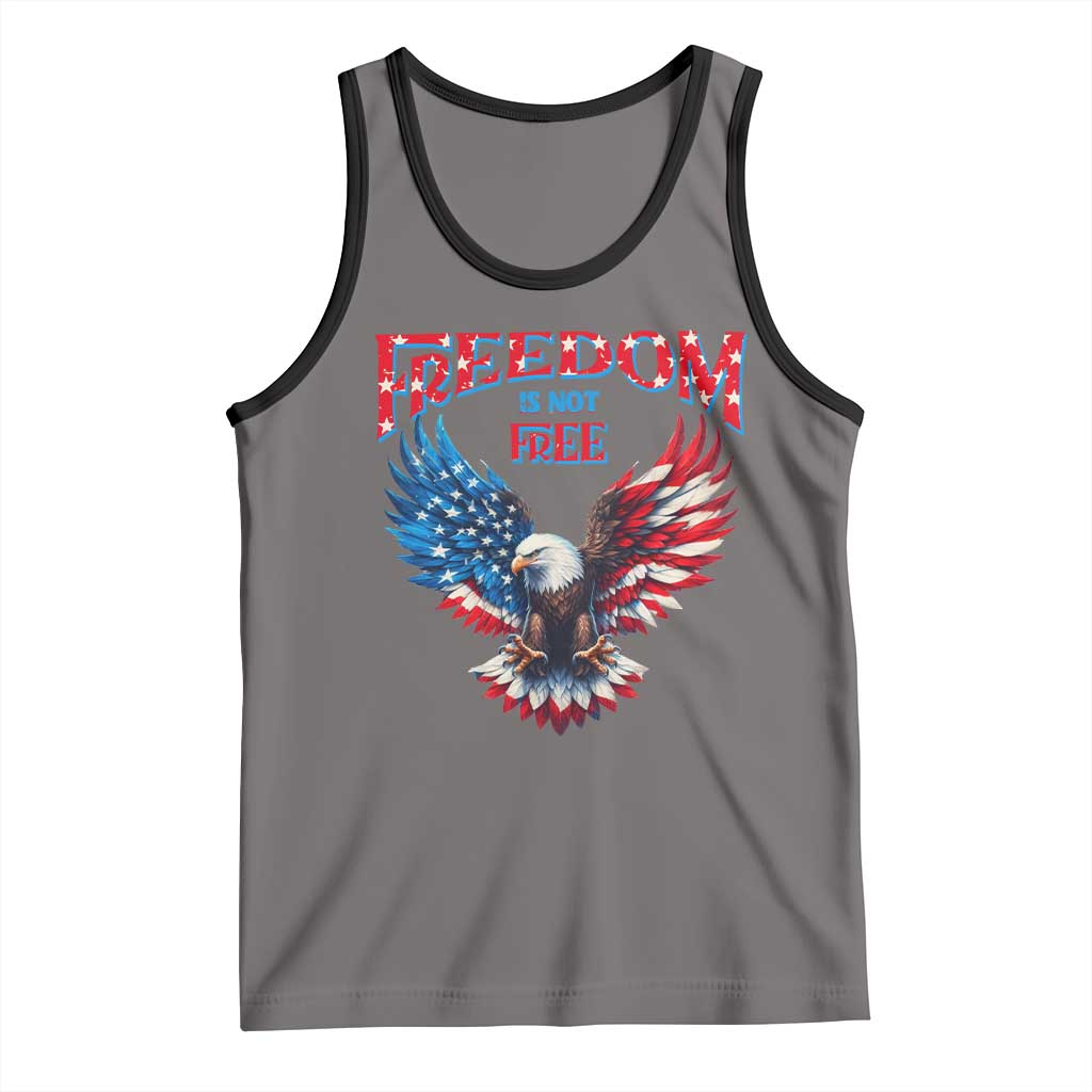American Flag Bald Eagle Tank Top Patriotic Eagle 4th of July Freedom Is Not Free - Wonder Print Shop