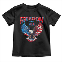 American Flag Bald Eagle Toddler T Shirt Patriotic Eagle 4th of July Freedom Is Not Free - Wonder Print Shop